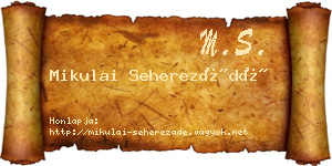 Mikulai Seherezádé névjegykártya
